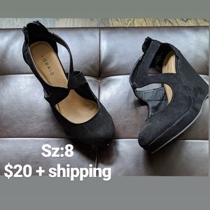 Mary Jane styled wedges